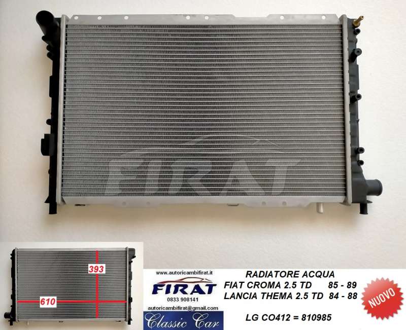 RADIATORE LANCIA THEMA FIAT CROMA 2500 TD (CO412)